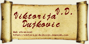 Viktorija Dujković vizit kartica